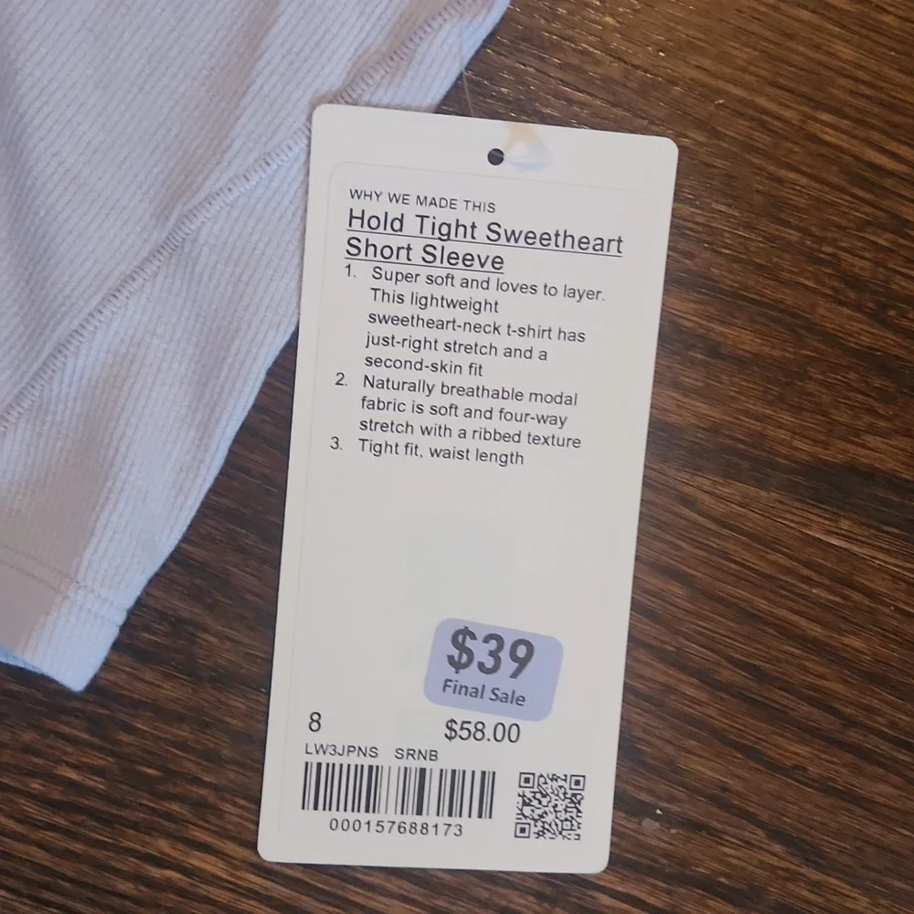 Lululemon Hold Tight Sweetheart Short-Sleeve Shirt Serene Blue NWT - Picture 4 of 6